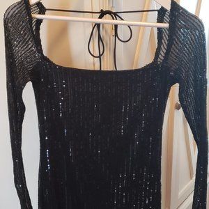 Lucy in the sky body con black dress M